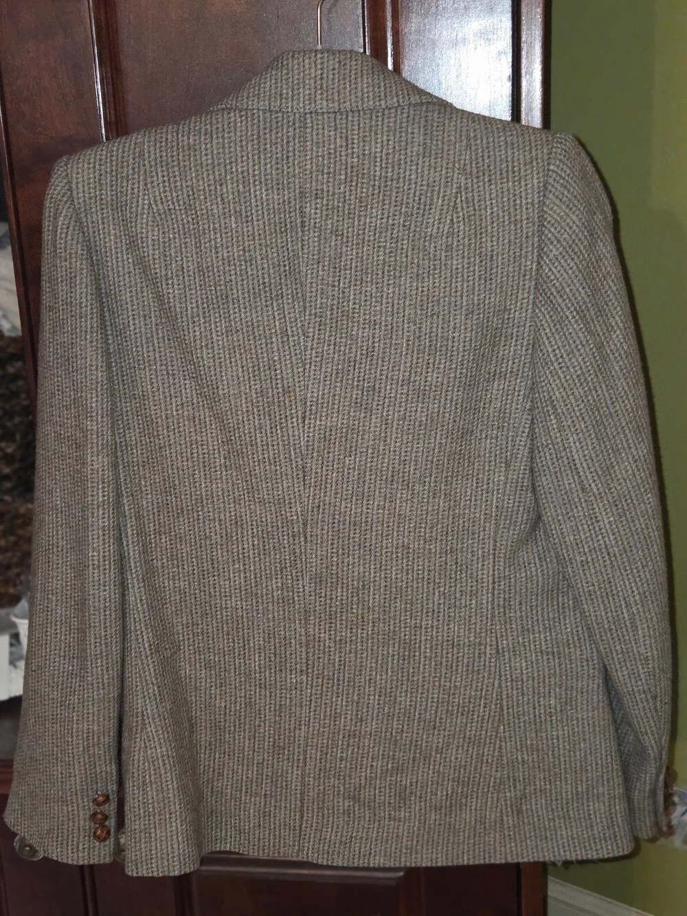 vintage Londonderry by PEABODY Brown Houndstooth Wool Blazer, Size 11/12 - Adult